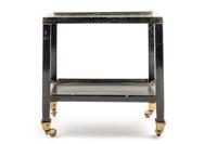A Black Painted "Telephone Table" in the Style of Karl Springer