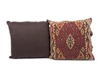 A Set of Six Kilim Upholstered Pillows