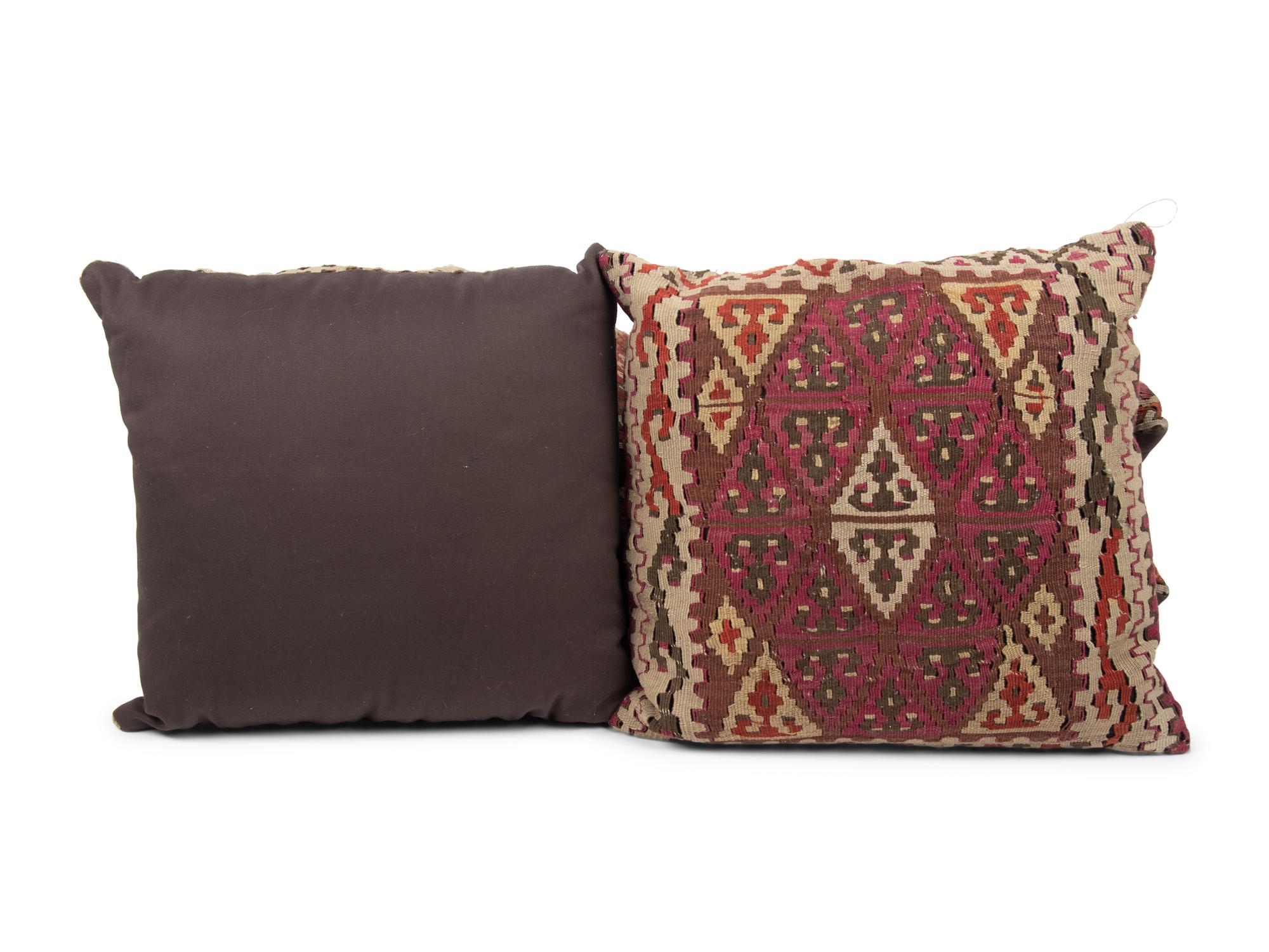 A Set of Six Kilim Upholstered Pillows