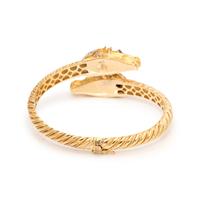 YELLOW GOLD AND DIAMOND BANGLE BRACELET