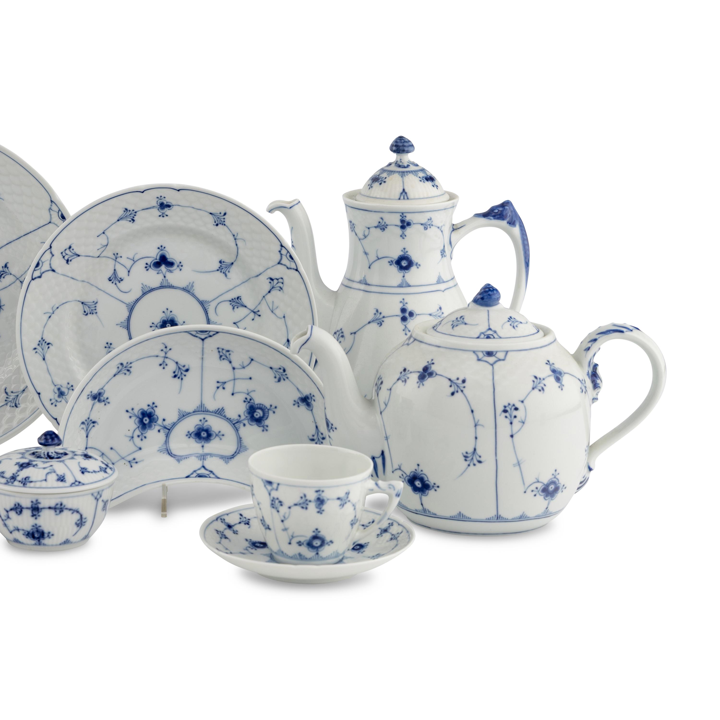 A Bing and Grondahl Blue Lace Porcelain Table Service