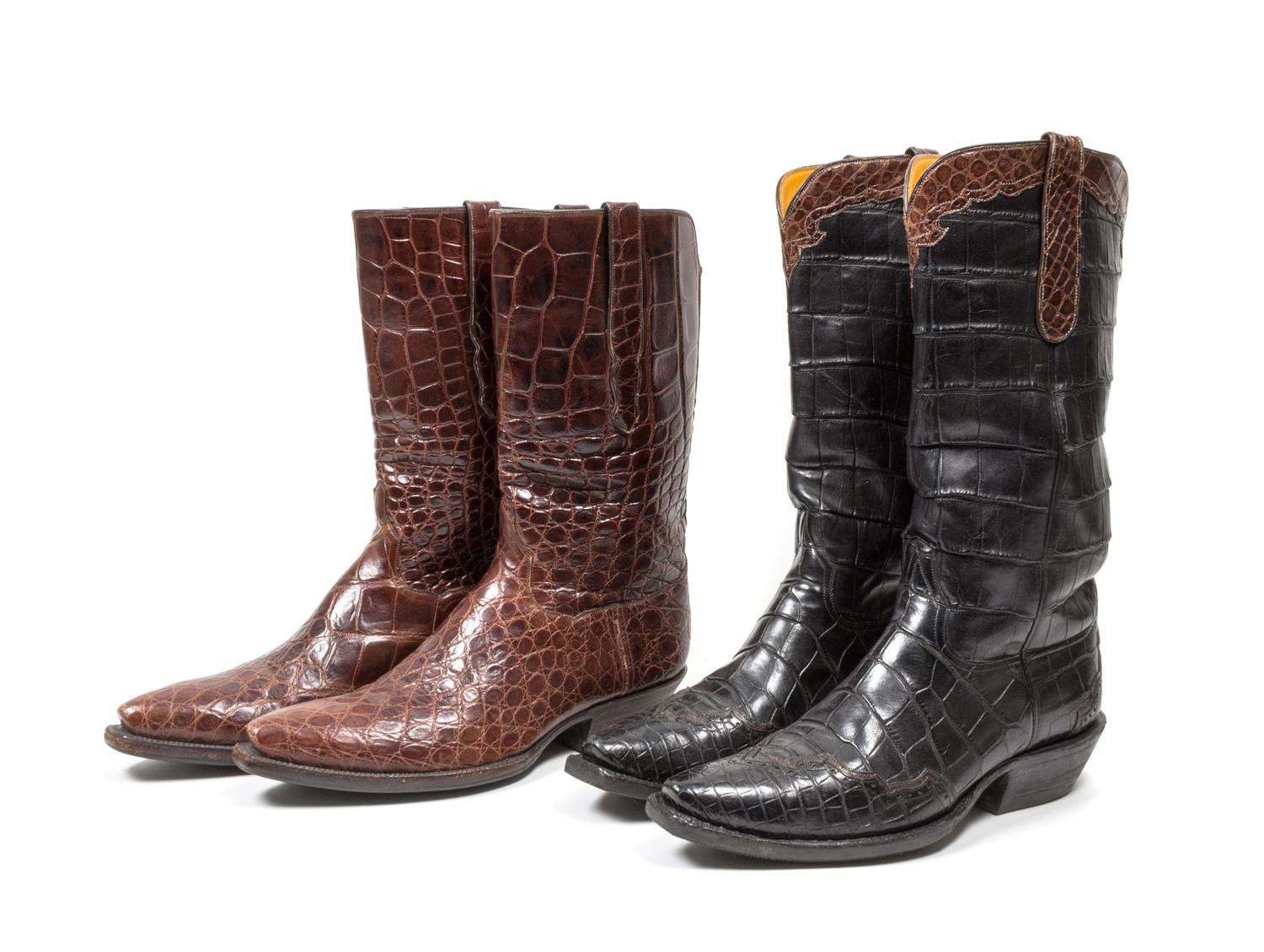 Two Pair of Custom Made Exotic Skin Boots