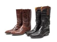 Two Pair of Custom Made Exotic Skin Boots