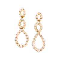 CONVERTIBLE YELLOW GOLD AND DIAMOND EARCLIPS