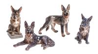 Four Dahl Jensen Copenhagen Porcelain Figures Width of widest 10 inches. — 20TH CENTURY