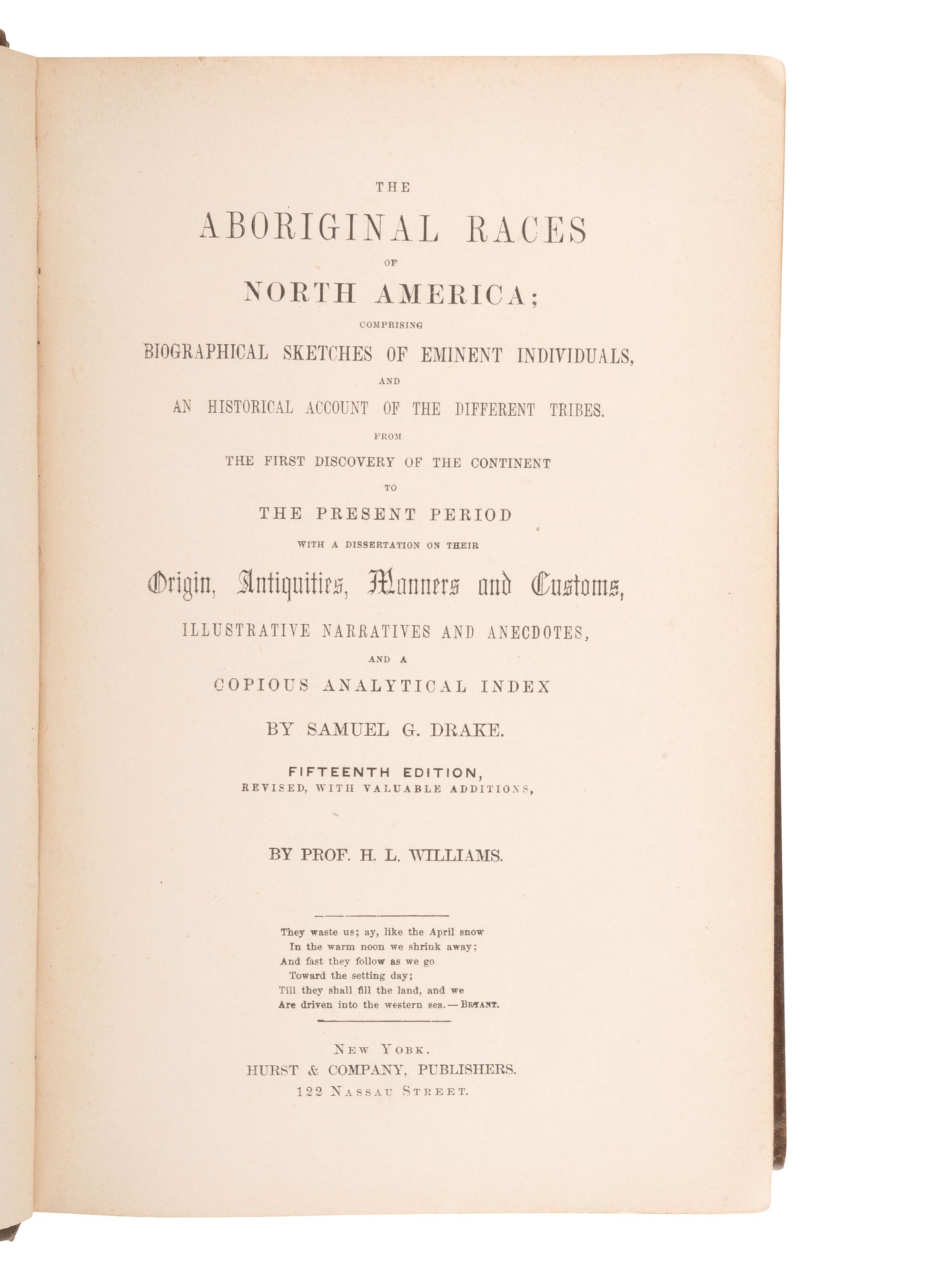 [NATIVE AMERICANA]. A group of four 19th century ethnographic works, comprising: