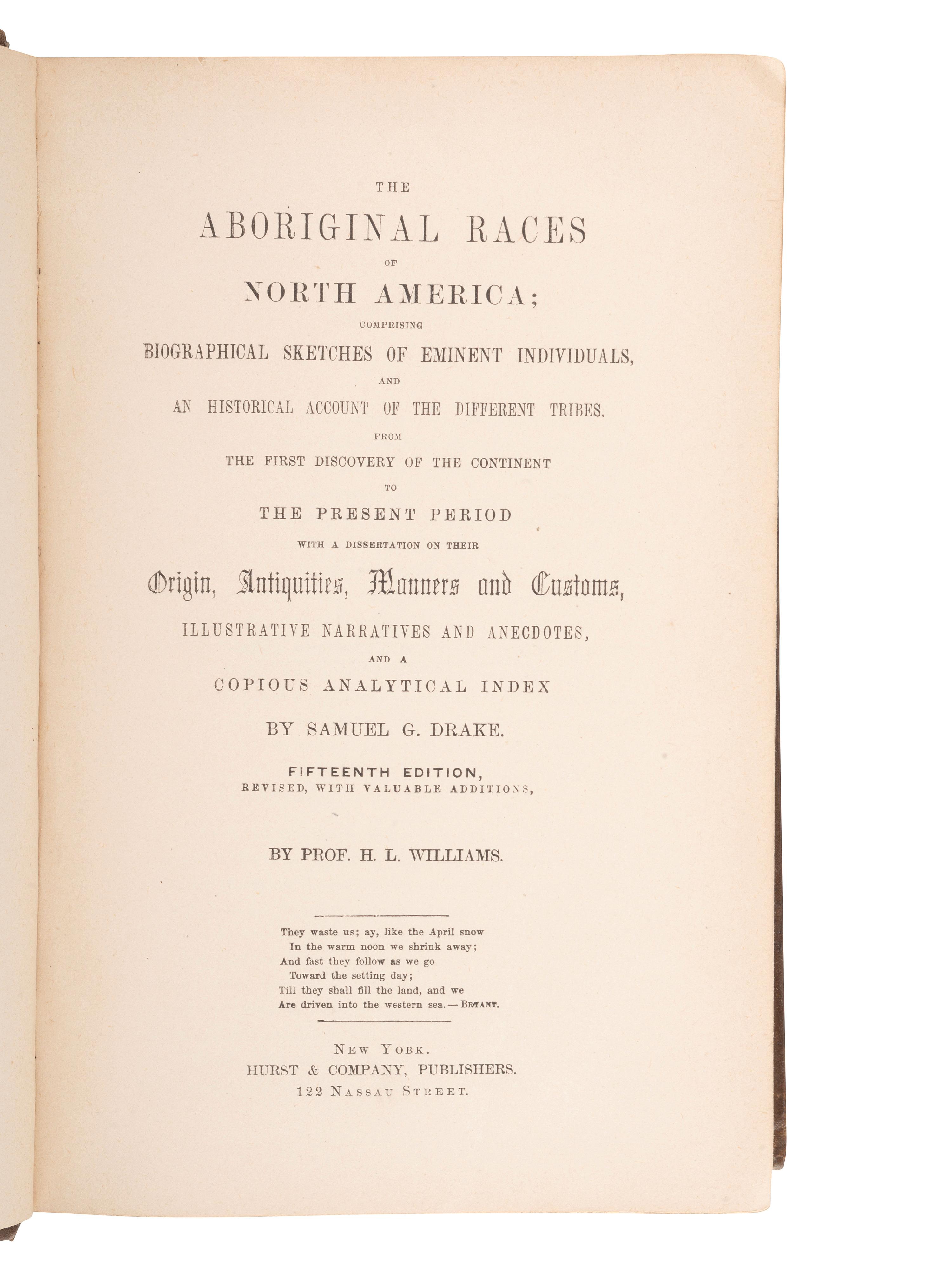 [NATIVE AMERICANA]. A group of four 19th century ethnographic works, comprising: