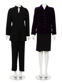 Three Designer Ensembles: Two Ralph Rucci and One YSL, 2000s