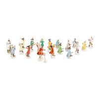 A Meissen Porcelain Twenty-Piece Monkey Orchestra
