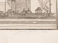 Where the West Begins (Chicago) , accompanied by two preparatory pencil sketches, 1930-32