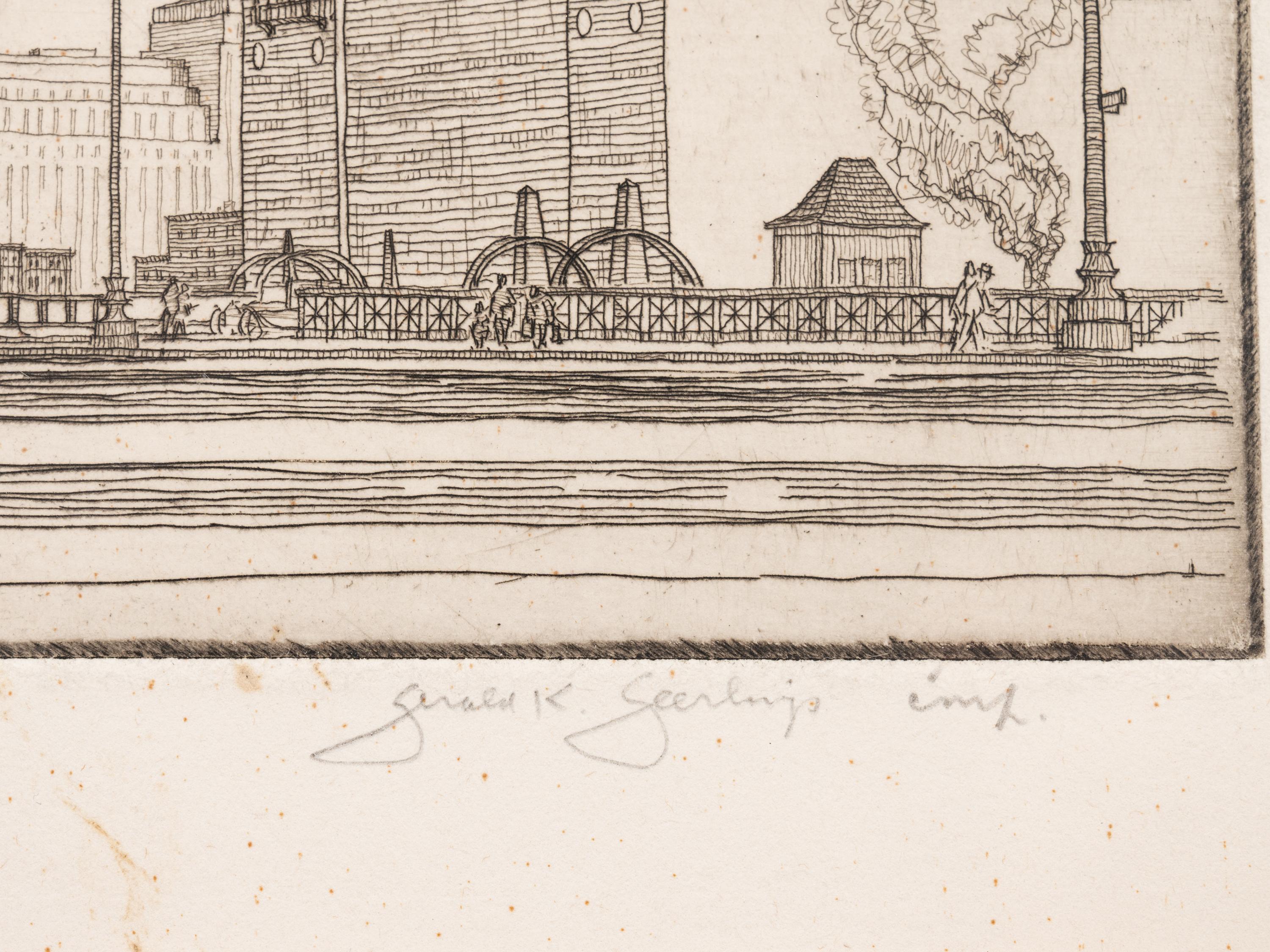 Where the West Begins (Chicago) , accompanied by two preparatory pencil sketches, 1930-32
