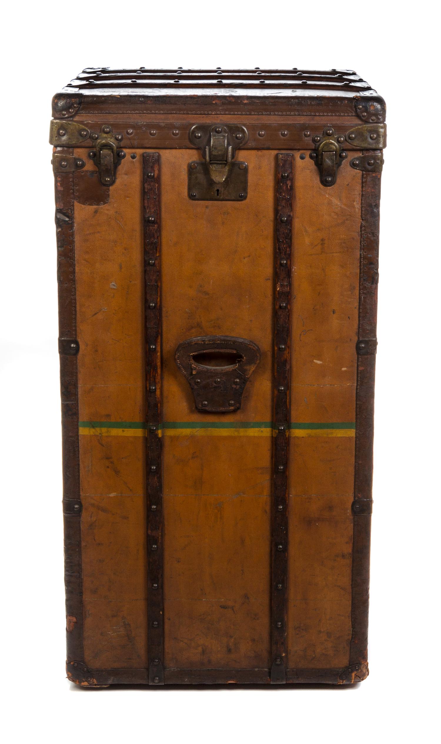 A Rare Louis Vuitton Vuittonite Leather Steamer Trunk, 44 x 22 x 22 inches.