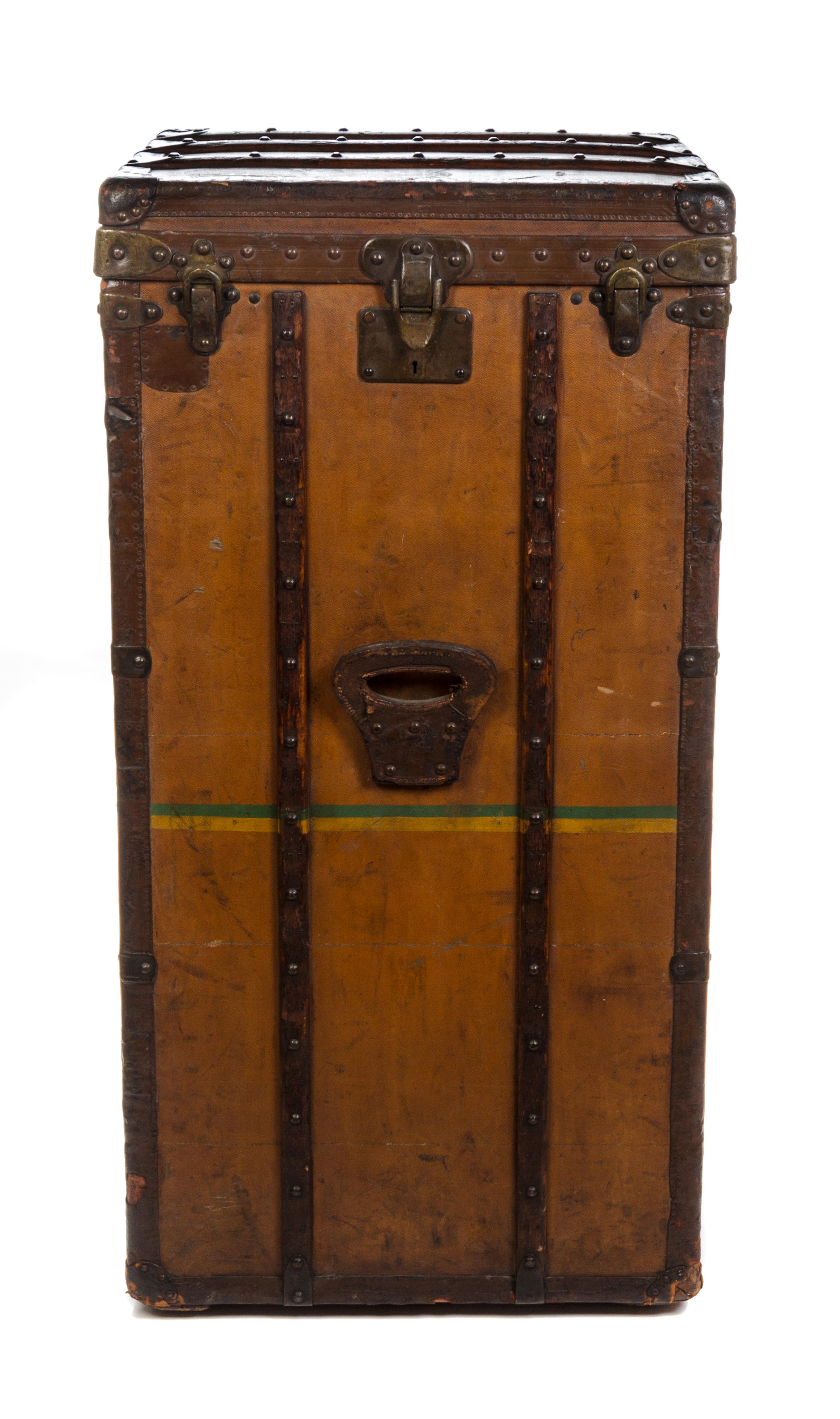A Rare Louis Vuitton Vuittonite Leather Steamer Trunk, 44 x 22 x 22 inches.