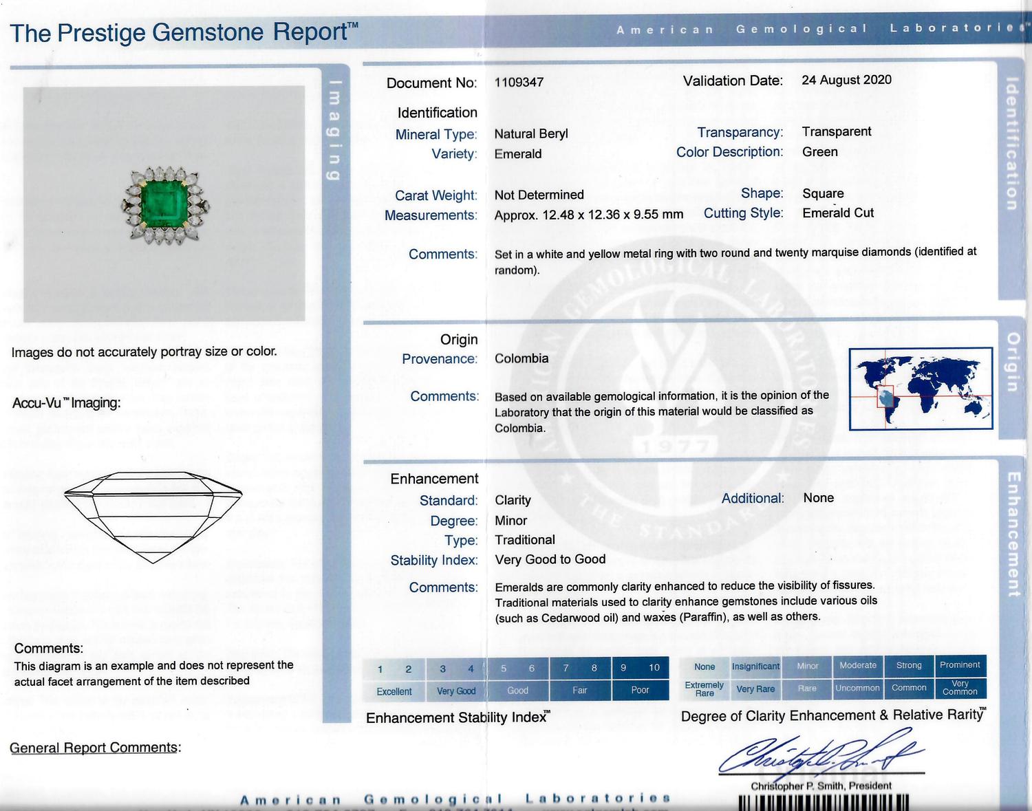 EMERALD AND DIAMOND RING