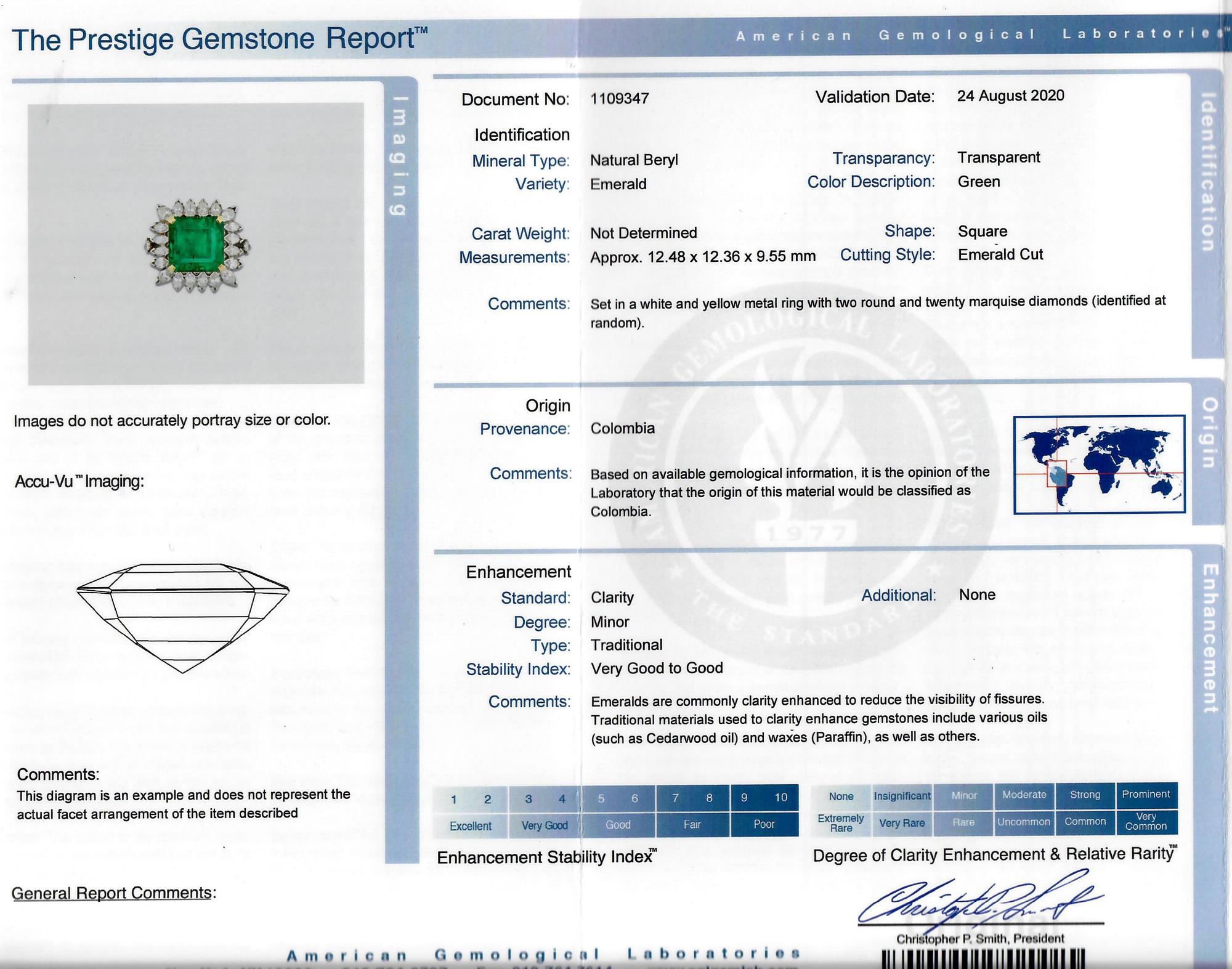EMERALD AND DIAMOND RING