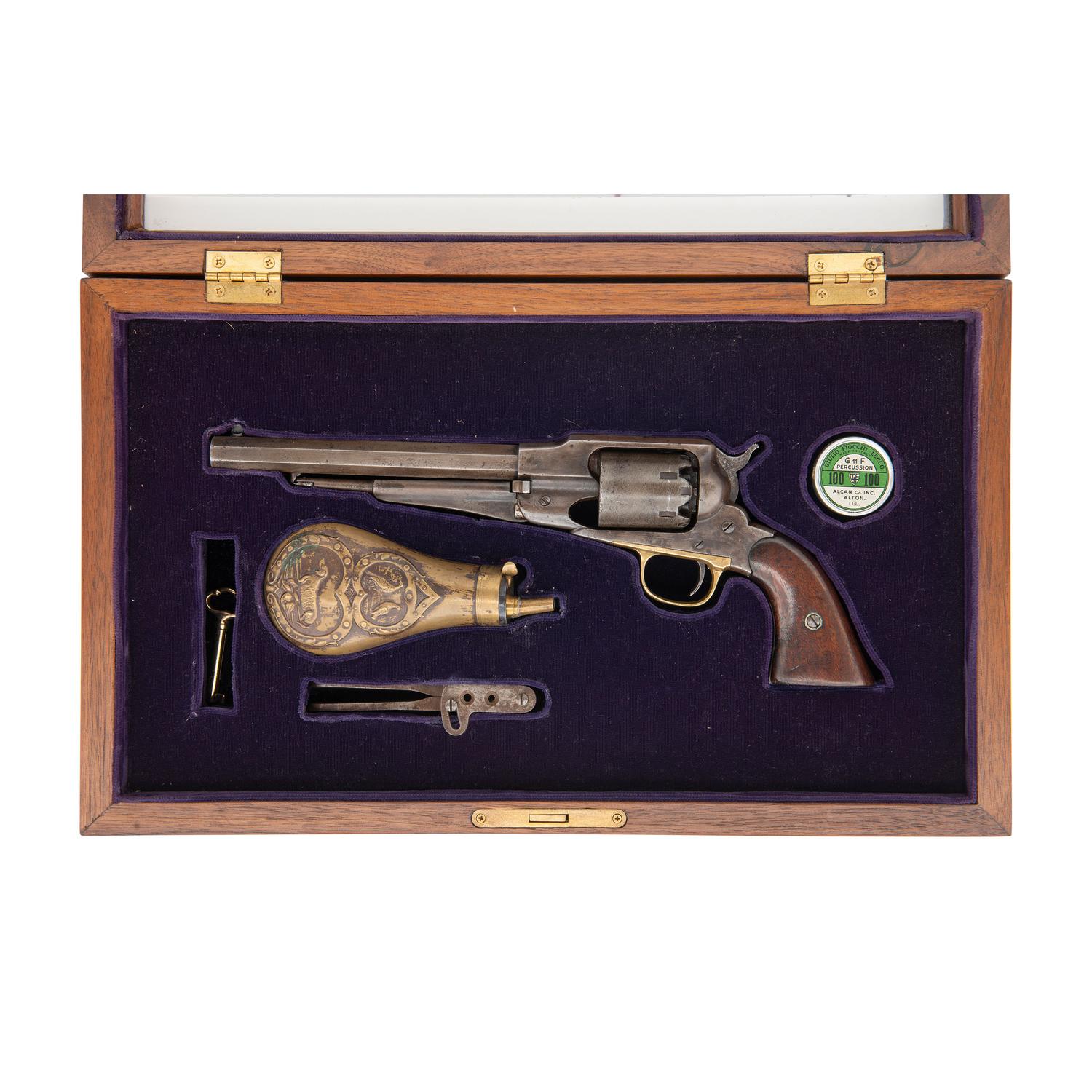 Remington New Model Army Revolver in Modern Display Case