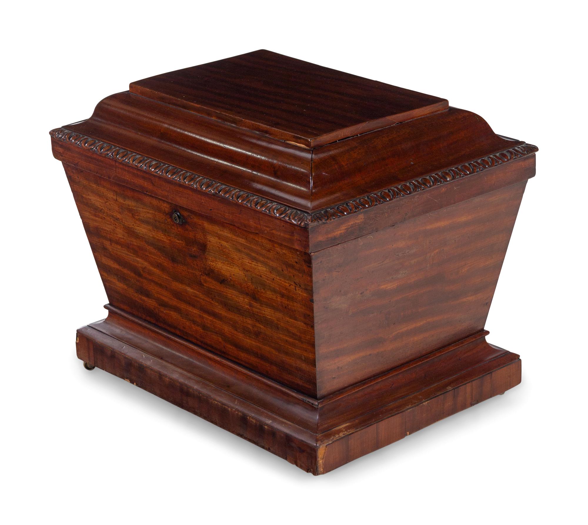 A George IV Carved Mahogany Cellarette