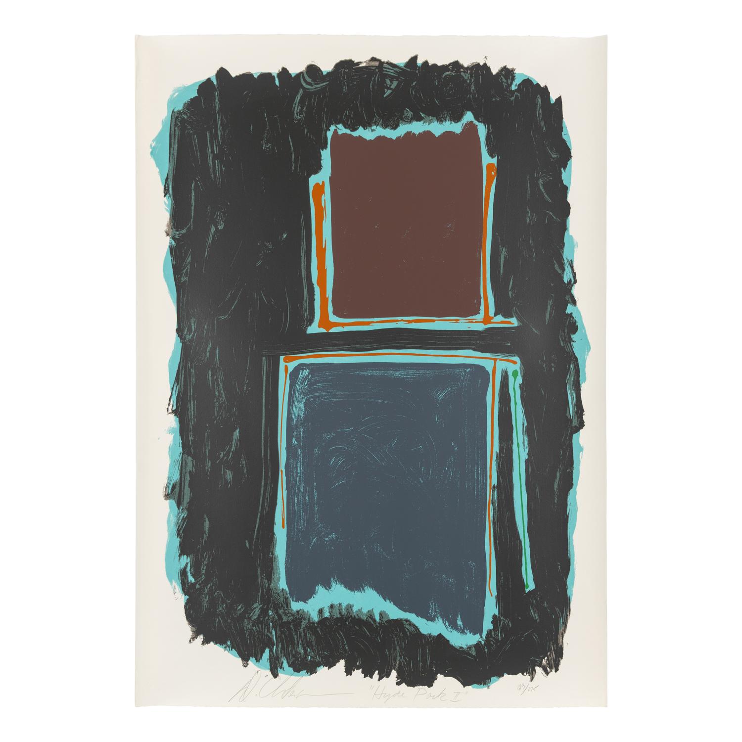 Dan Christensen (American, 1942-2007) — Illinois, Hyde Park I, Hyde Park II, and Hyde Park III (four works)