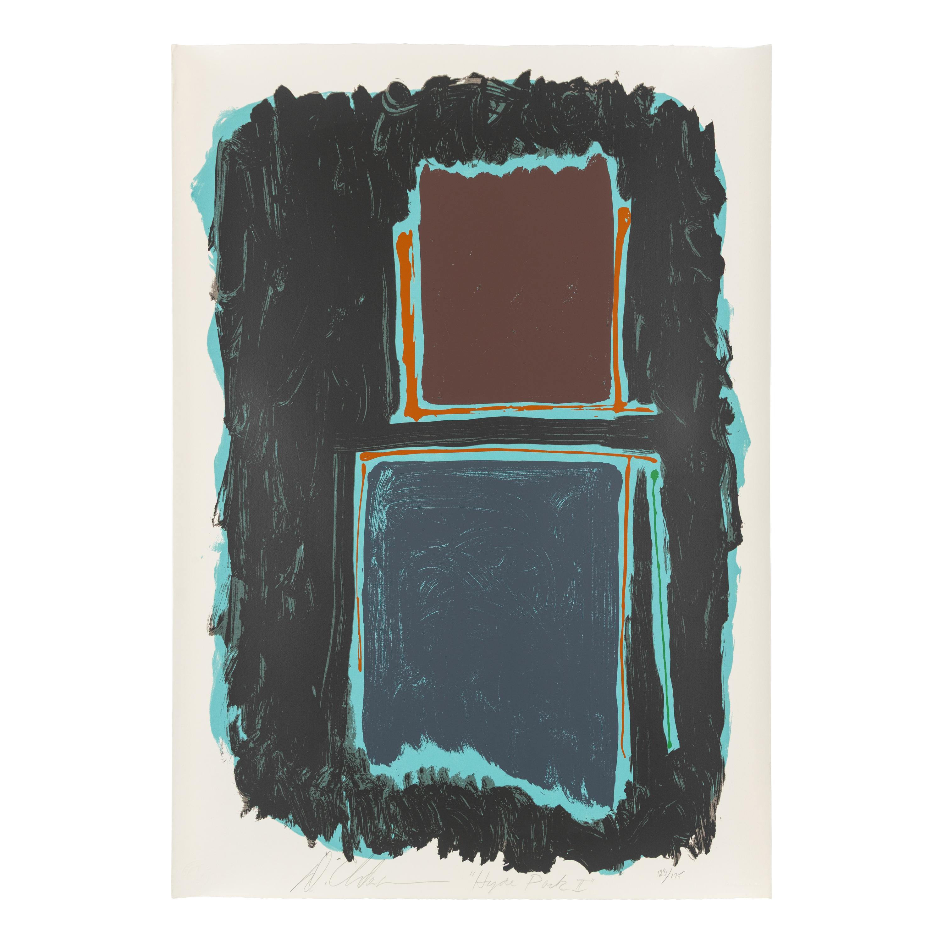 Dan Christensen (American, 1942-2007) — Illinois, Hyde Park I, Hyde Park II, and Hyde Park III (four works)