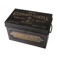 A Painted Tin Cocaine Storage Box