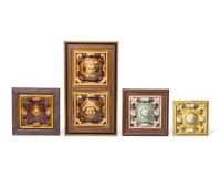 Four Wedgwood Majolica Tiles