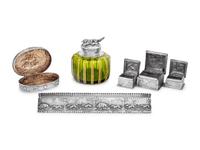 Four English Silver Desk Articles