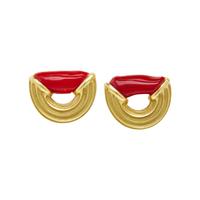 CHRISTOPHER WALLING, CORAL CLIP EARRINGS