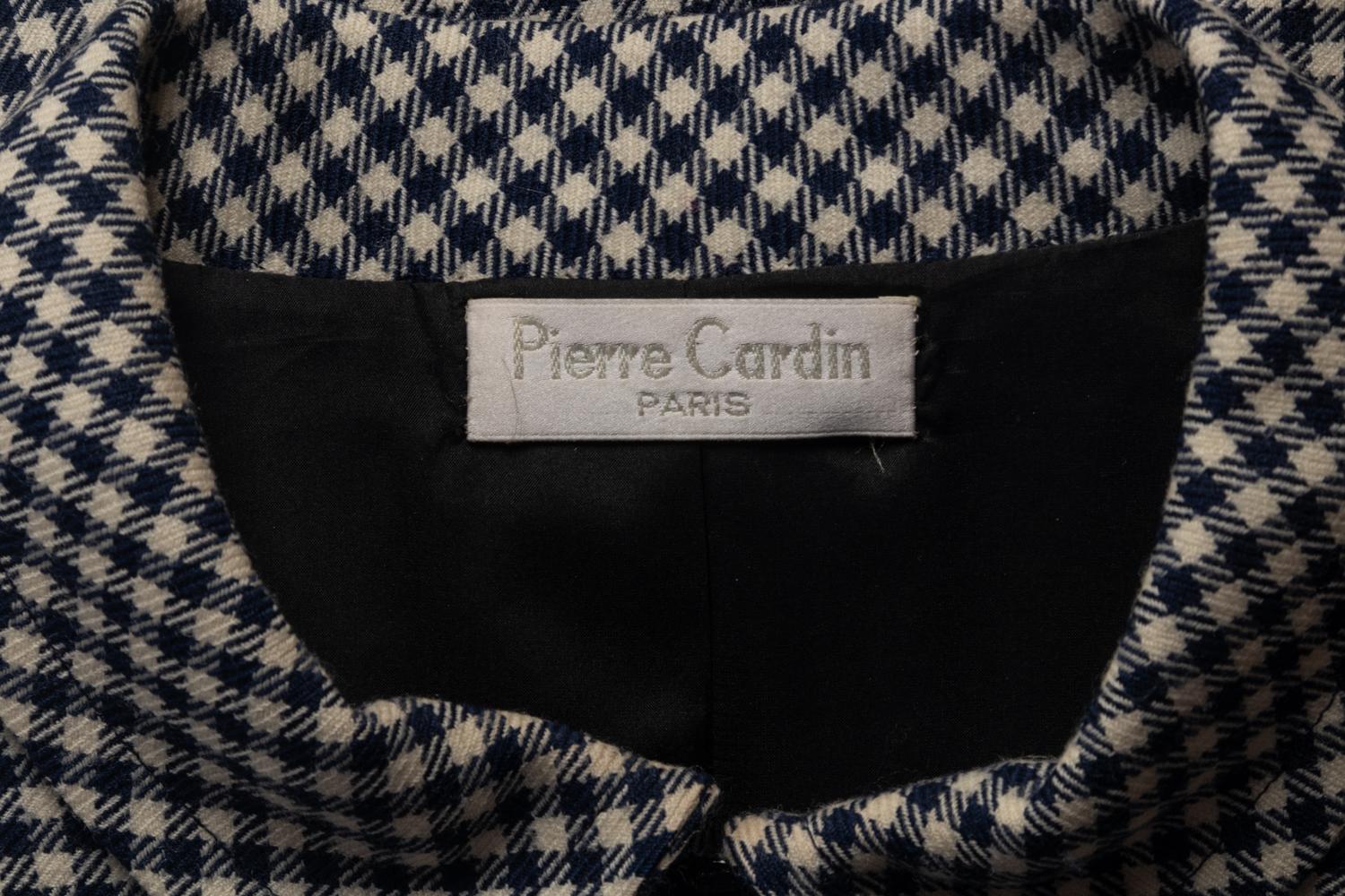Pierre Cardin Haute Couture Gingham Coat with Vinyl Details