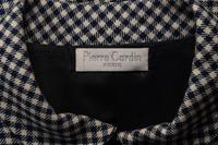 Pierre Cardin Haute Couture Gingham Coat with Vinyl Details