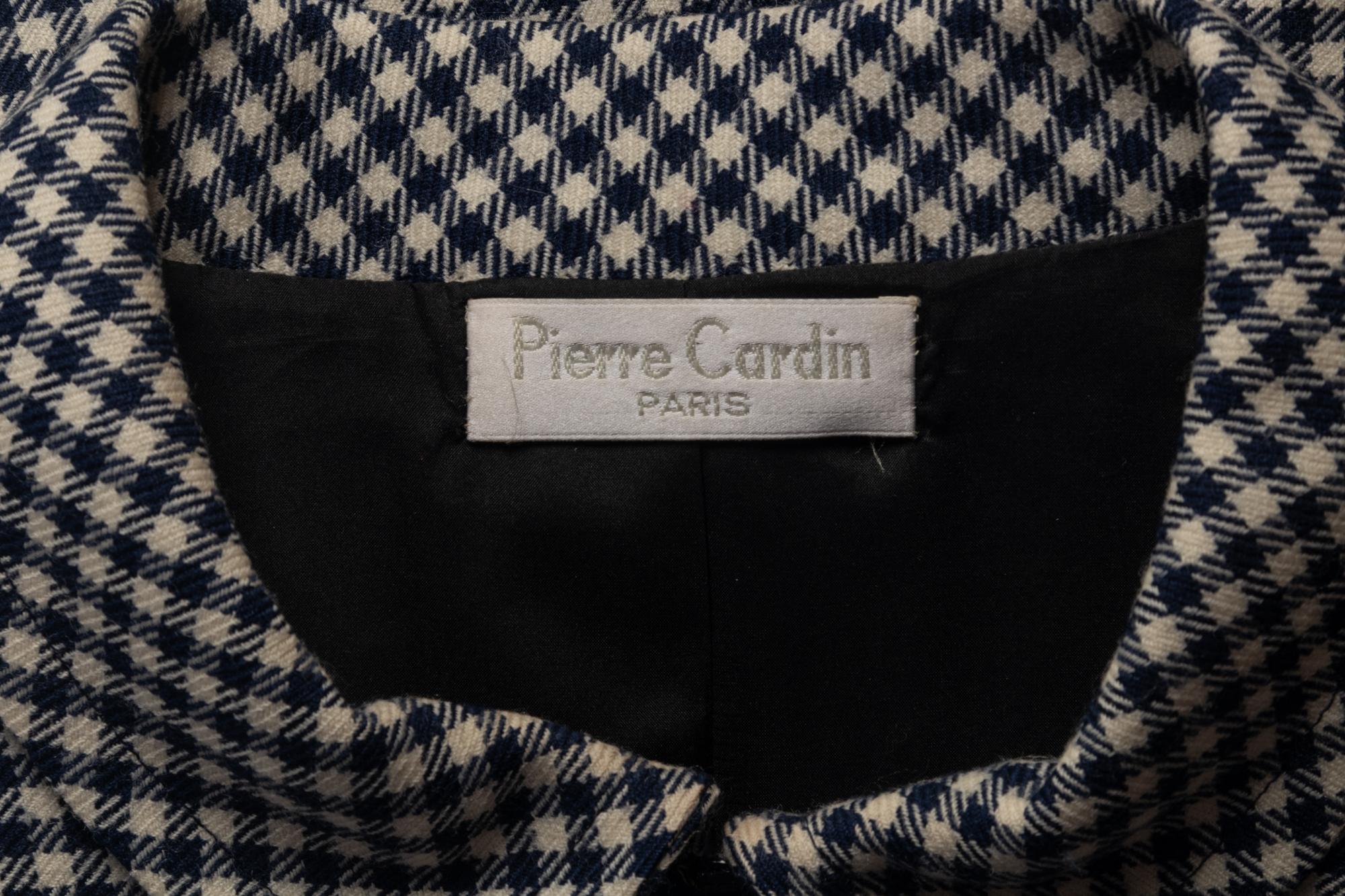 Pierre Cardin Haute Couture Gingham Coat with Vinyl Details