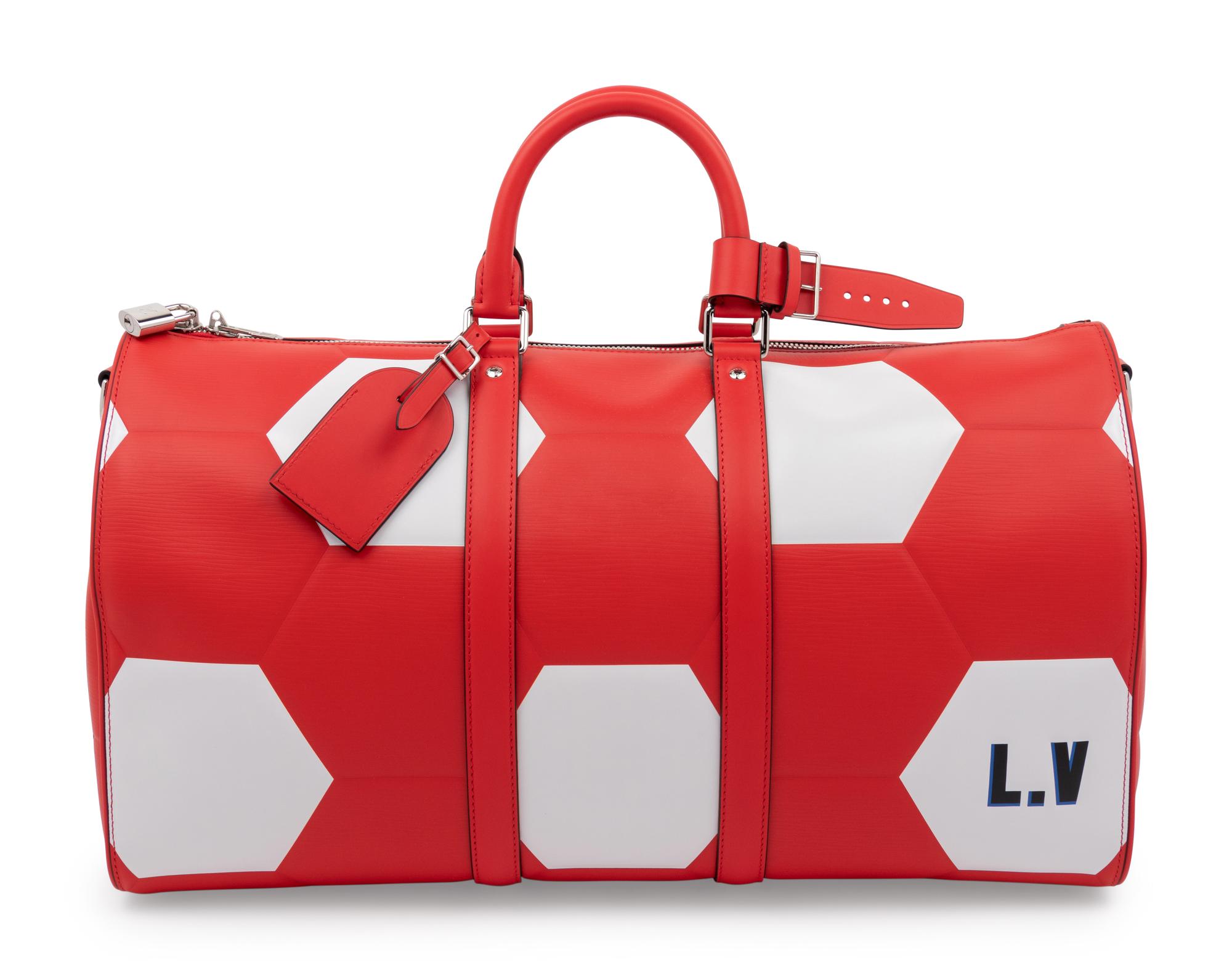Louis Vuitton Keepall Bandoulière 50 in Red Epi Leather, FIFA World Cup, 2018