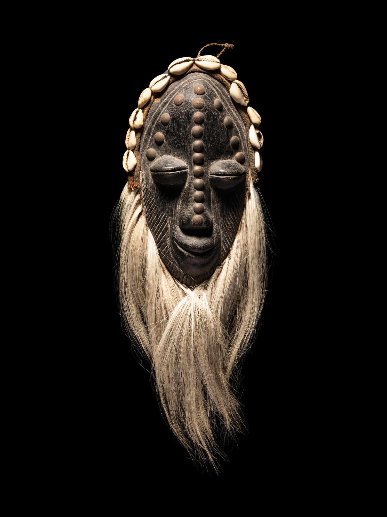A Dan Wood Mask with a Baboon Fur Beard