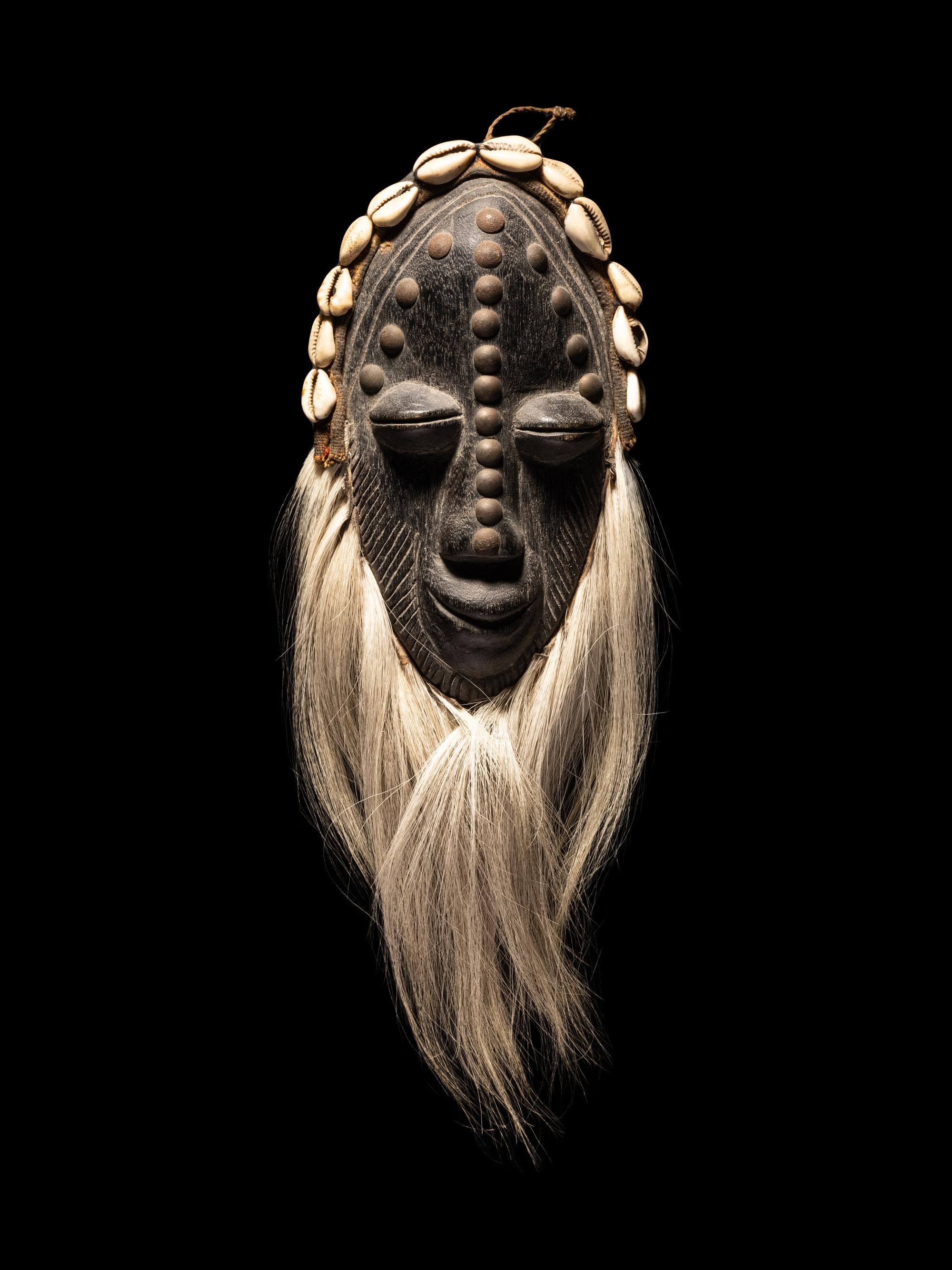 A Dan Wood Mask with a Baboon Fur Beard