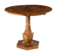 A Biedermeier Walnut Tilt-Top Table