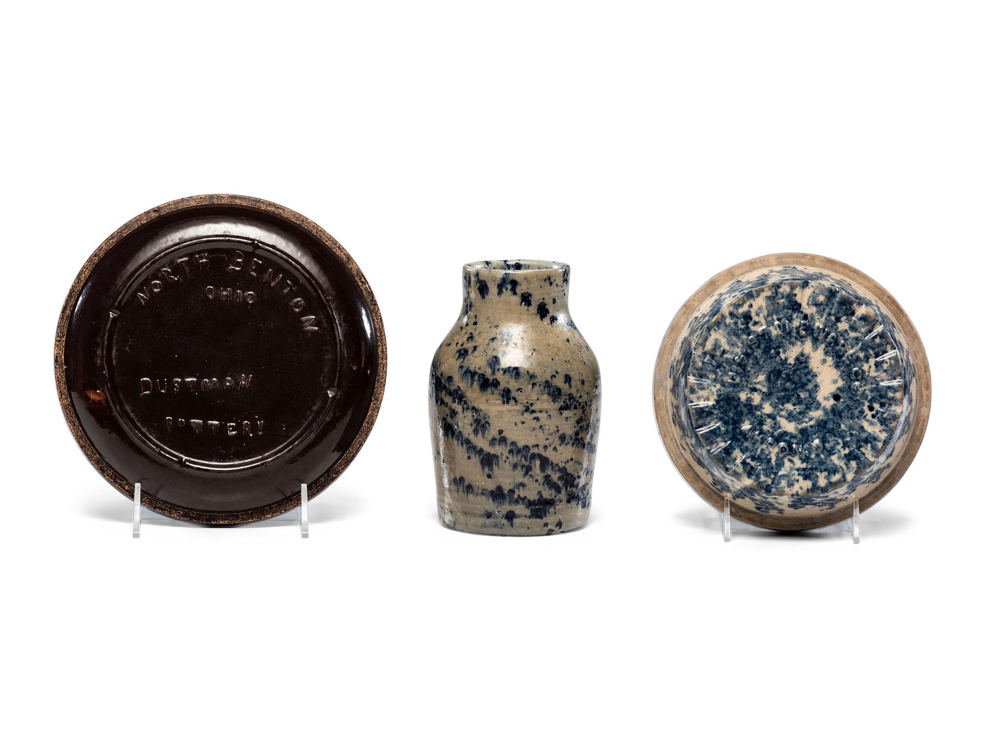 Five Glazed Pottery Table Articles