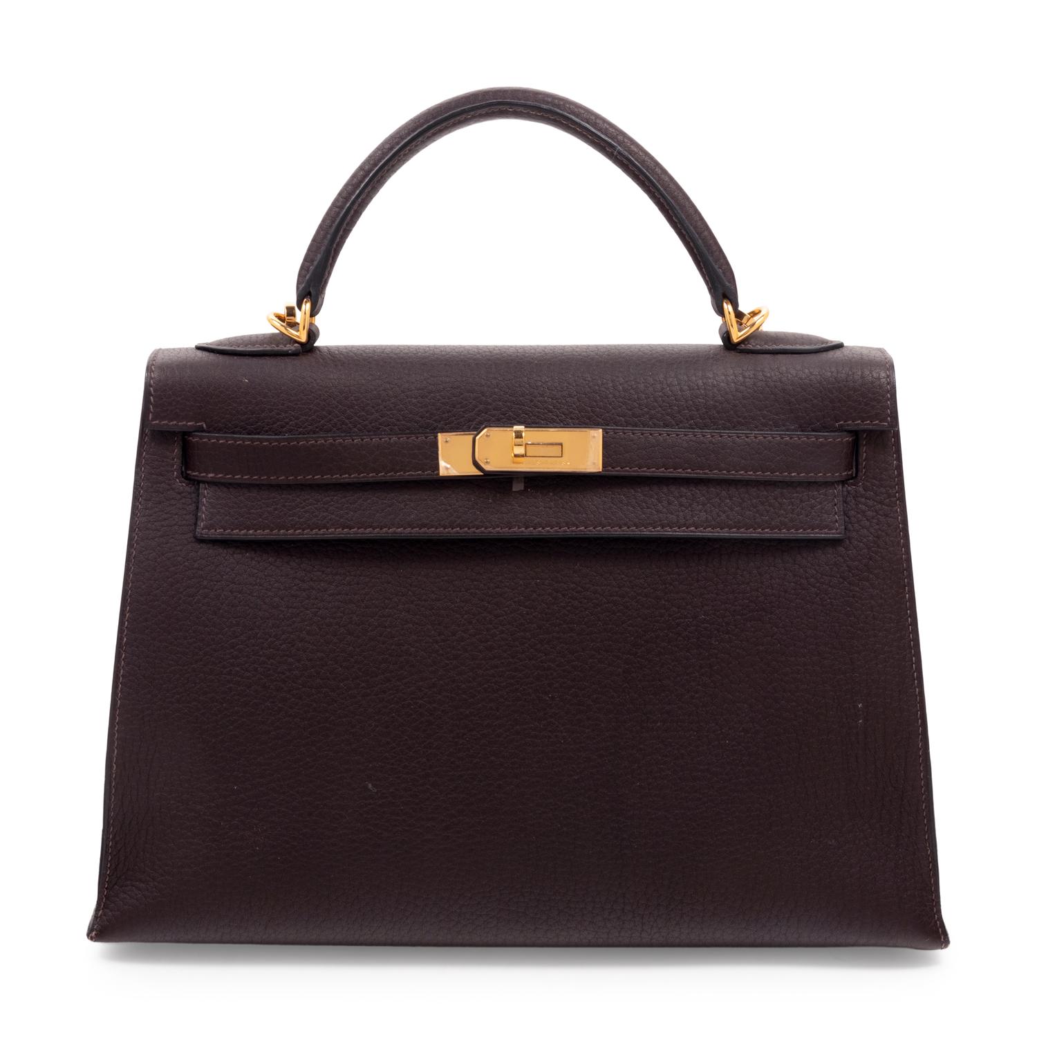 Hermès Dark Brown Leather 32cm Kelly Bag, 2007