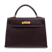 Hermès Dark Brown Leather 32cm Kelly Bag, 2007