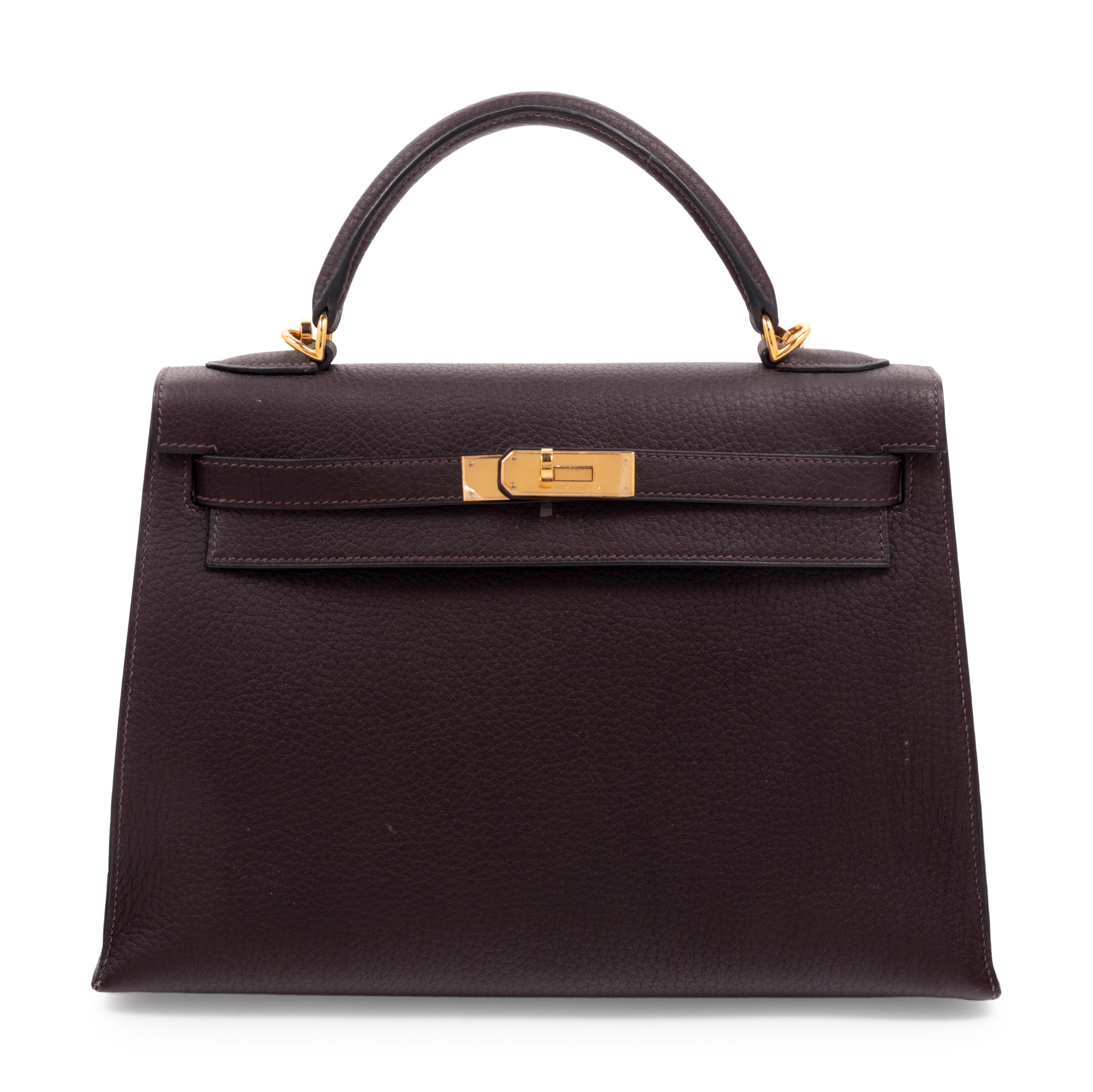Hermès Dark Brown Leather 32cm Kelly Bag, 2007
