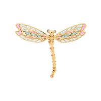 YELLOW GOLD AND PLIQUE-À-JOUR ENAMEL DRAGONFLY BROOCH