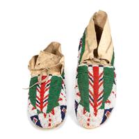 Sioux Beaded Hide Moccasins