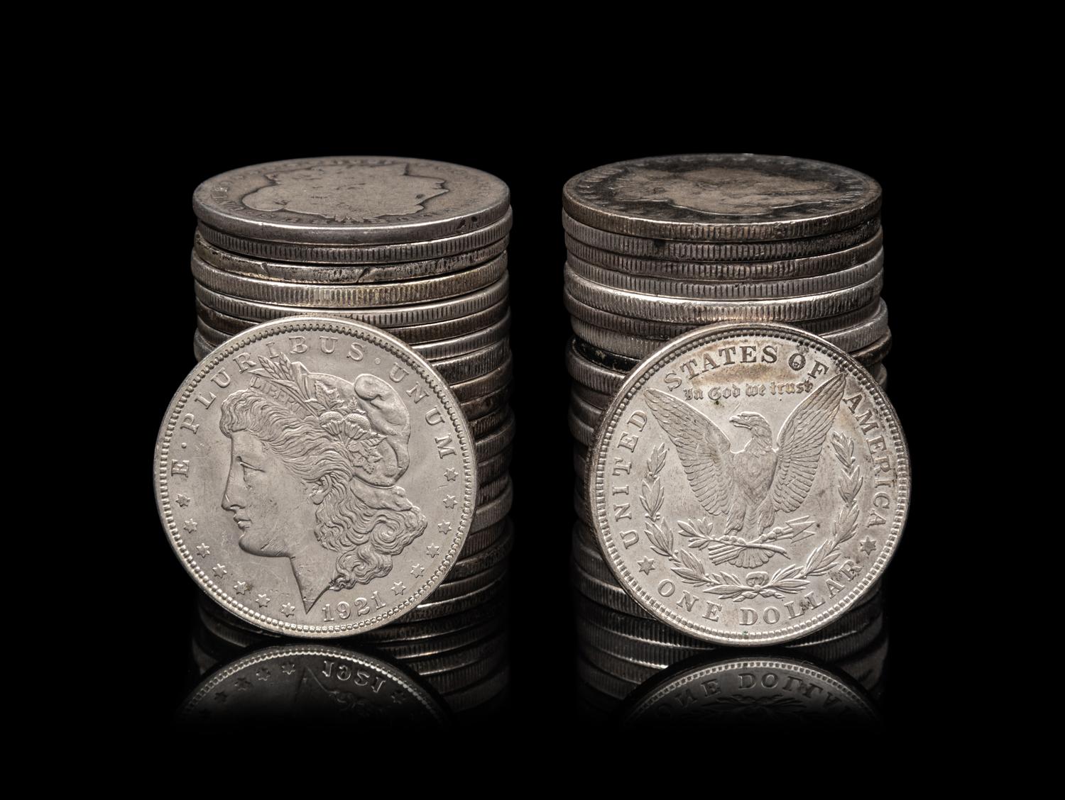 Forty Morgan $1 Coins