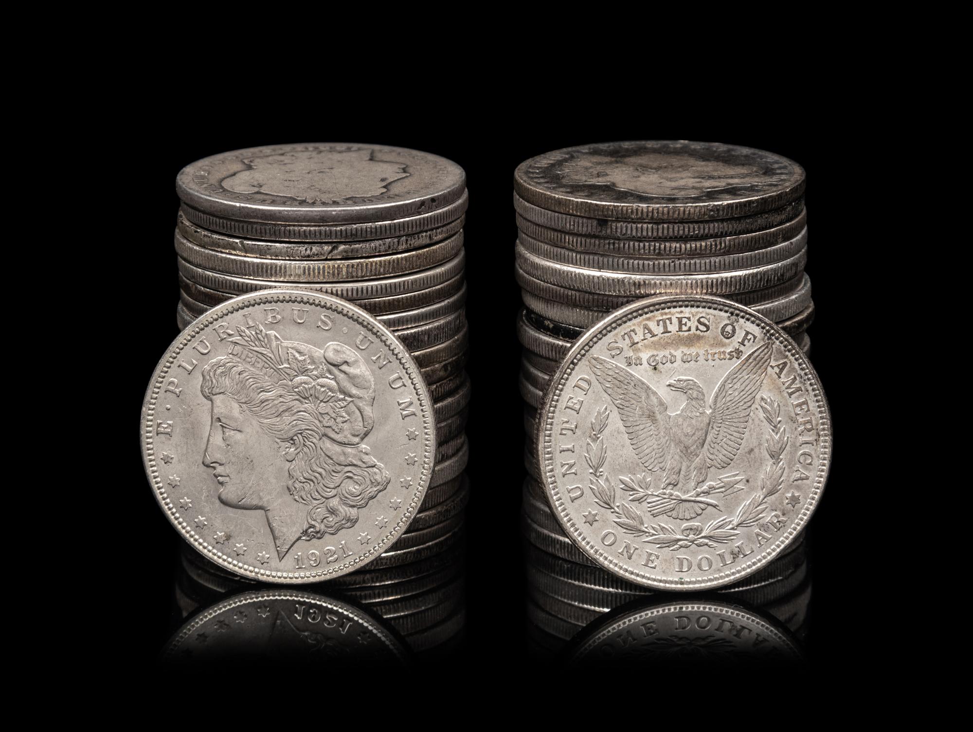 Forty Morgan $1 Coins