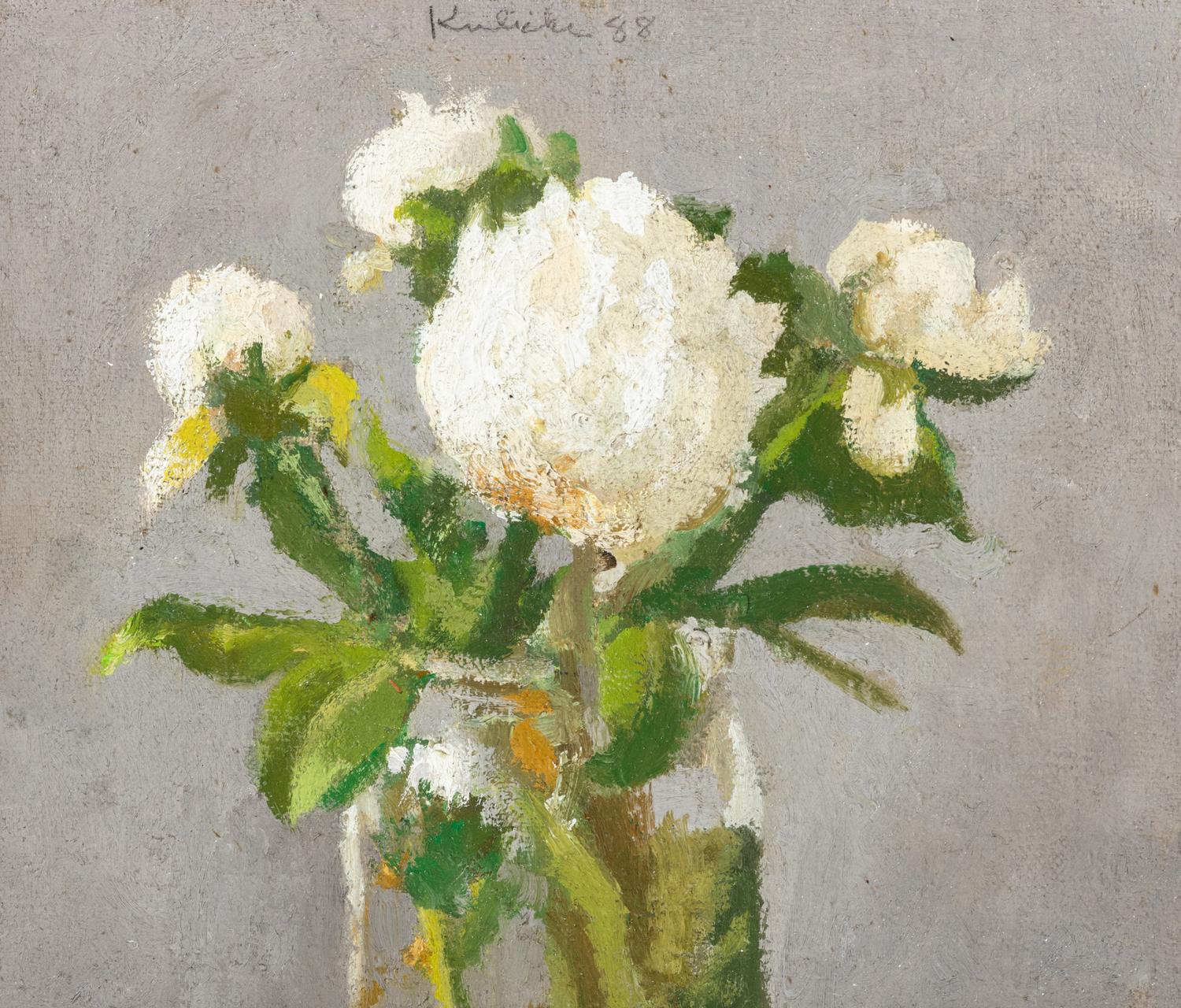 White Peonies in a Glass Jar , 1988