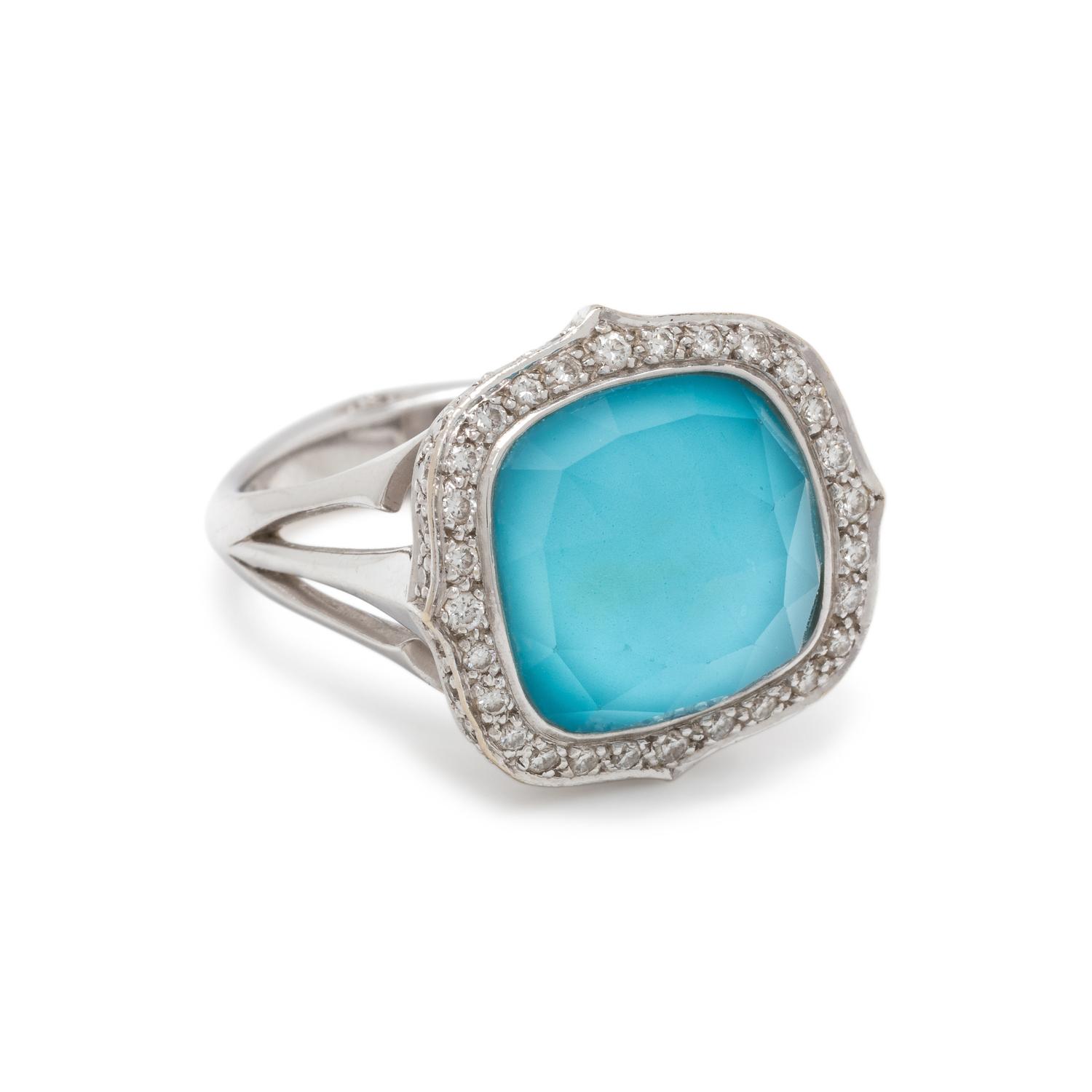 STEPHEN WEBSTER, DIAMOND AND BLUE DOUBLET RING