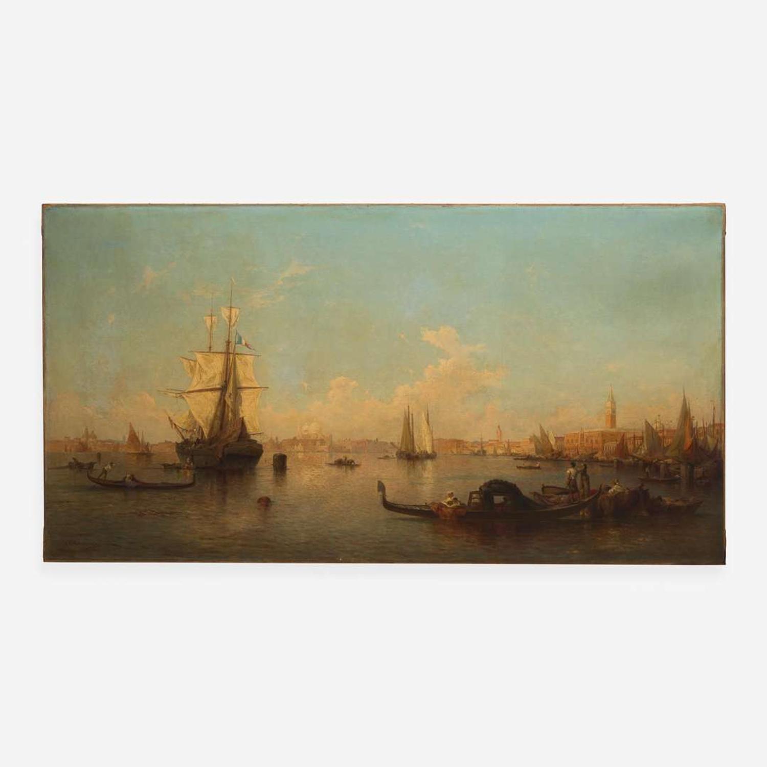 Karl Friedrich Christian Welsch (German, 1828-1904) Venetian Harbor Scene
