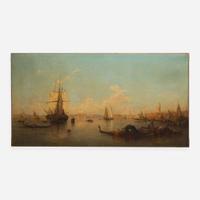 Karl Friedrich Christian Welsch (German, 1828-1904) Venetian Harbor Scene