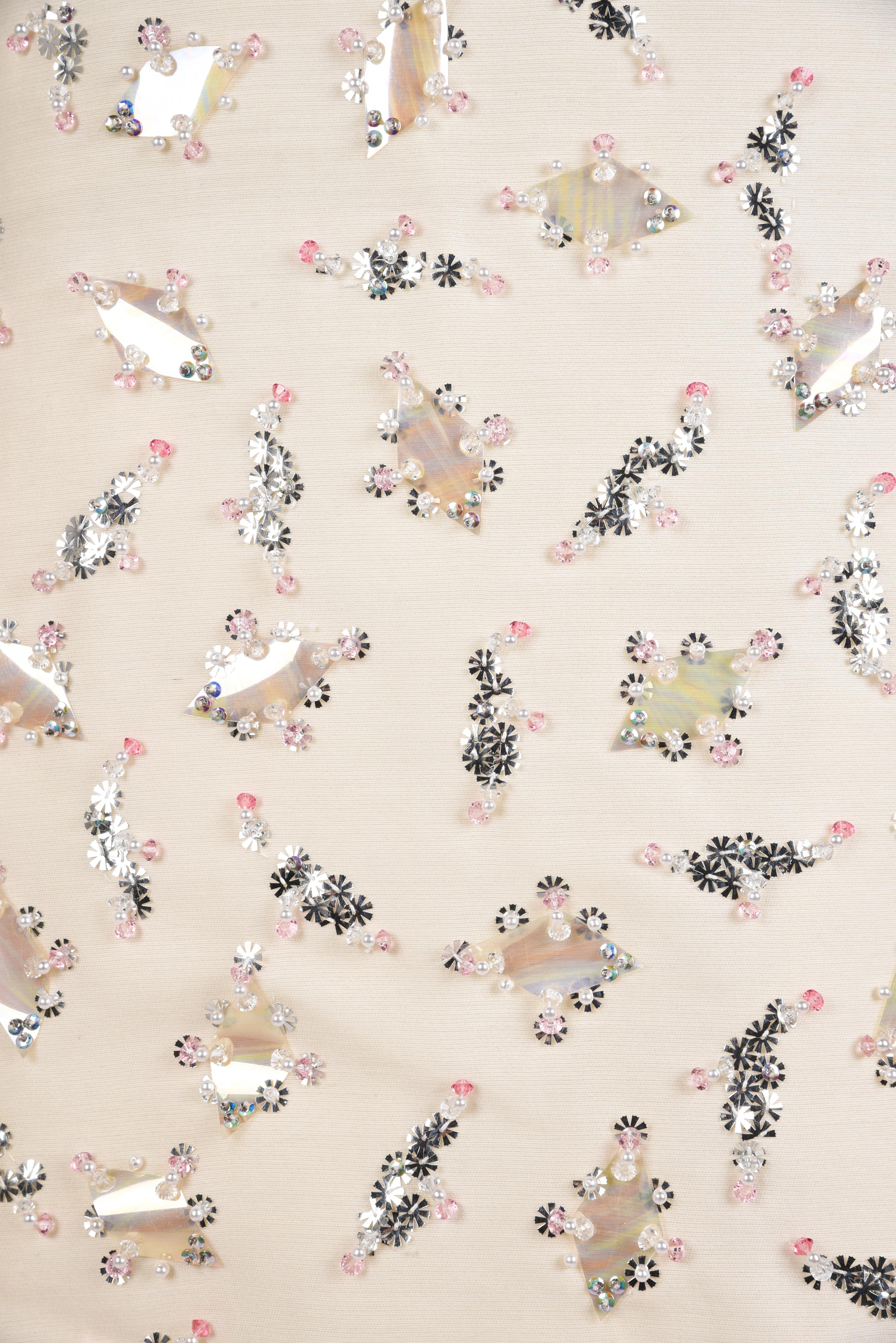 Malcolm Starr Embellished Silk Dress, 1960s