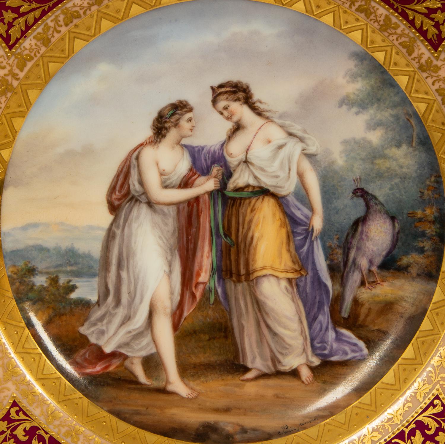 A Set of Four Royal Vienna Porcelain Cabinet Plates — 19TH CENTURY