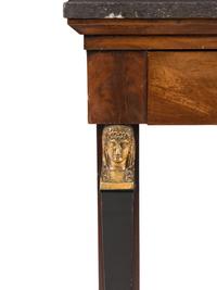 An Empire Style Mahogany Marble-Top Pier Table