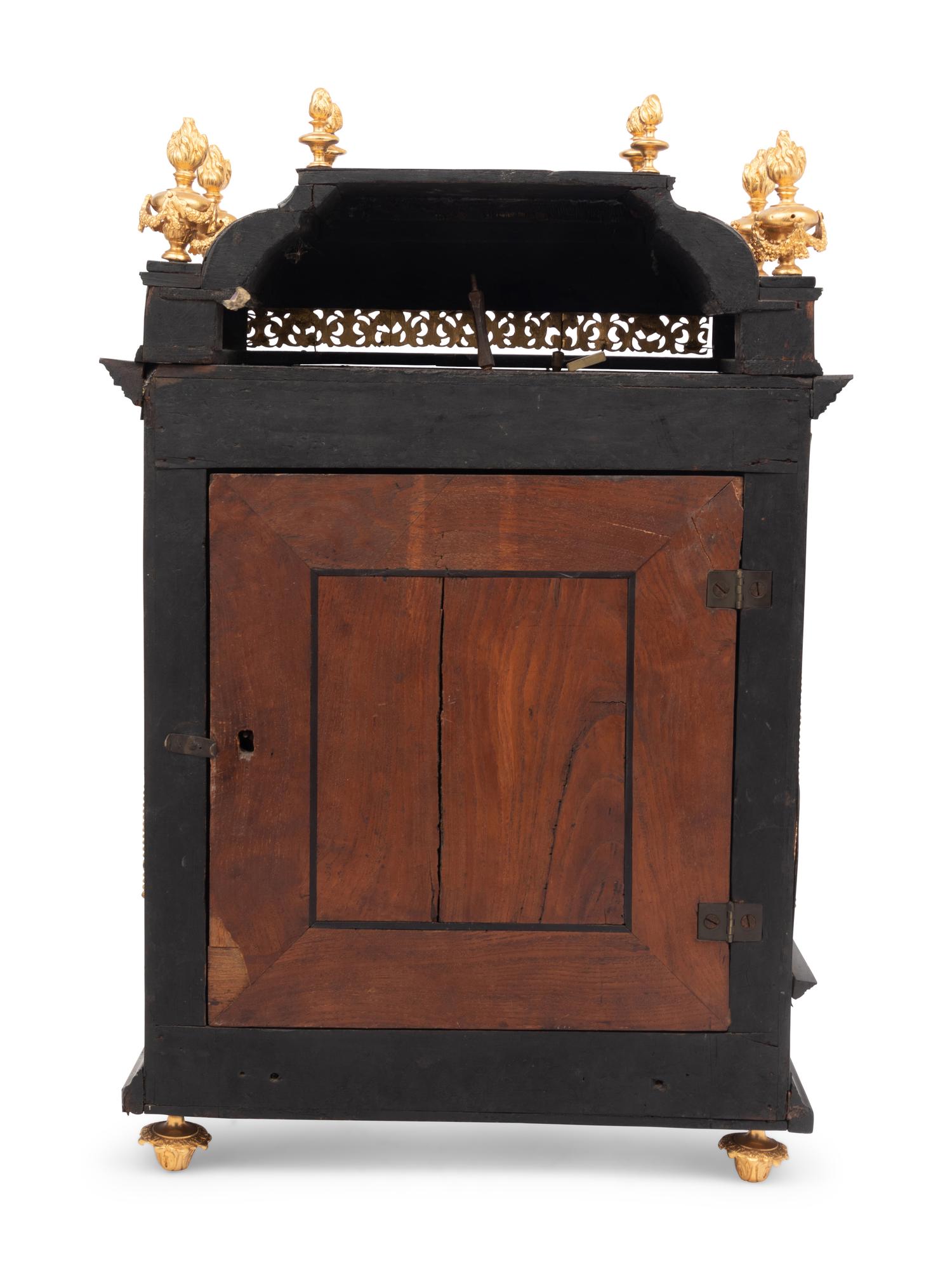 A Napoleon III Style Gilt Metal Mounted Boulle Marquetry Mantel Clock